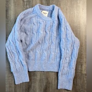 Abercrombie Blue Cable Knit Sweater